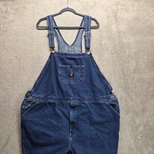 LC King Overalls Mens 50X30 Blue Utility Straight Rancher Farmer Denim
